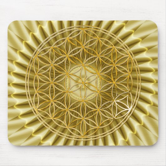 LEVENSDUUR | goud, groot, licht Muismat (Voorkant)