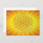 LEVENSDUUR | goud, klein Briefkaart (Voorkant / Achterkant)