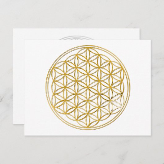 LEVENSDUUR | goud, klein Briefkaart (Voorkant / Achterkant)