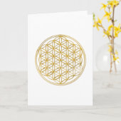 LEVENSDUUR | goud, klein Kaart (Gele Bloem)