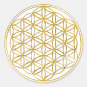 LEVENSDUUR | goud, klein Ronde Sticker (Voorkant)