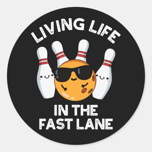 Levensduur in de snelle landoppervlakte, donkere l ronde sticker (Voorkant)