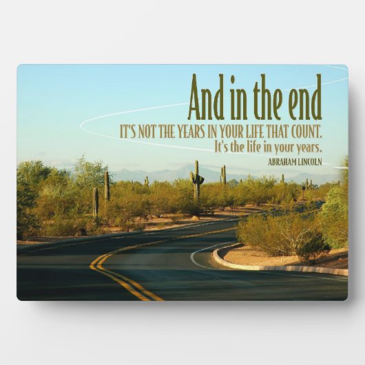 Levensduur in uw jaren Aangepaste plaquette Fotoplaat (voorkant)