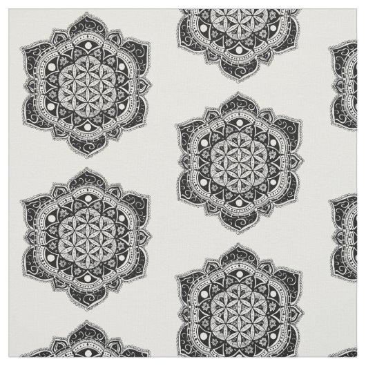 Levensduur Mandala Fabric Stof (Swatch)