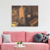 Levensduur met aardewerk glas bier en bot canvas afdruk (Insitu (Woonkamer))