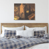 Levensduur met aardewerk glas bier en bot canvas afdruk (Insitu (Slaapkamer))