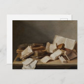 Levensduur met boeken en een Violin - Fine Art Briefkaart (Voorkant / Achterkant)