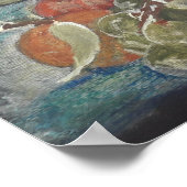 Levensduur met fruit en glazen flesjes poster (Hoek)