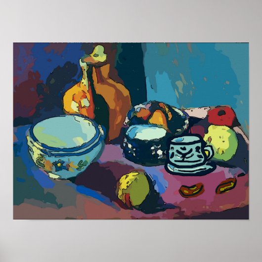 Levensduur met fruit en noten poster (Voorkant)