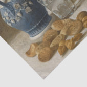 Levensduur met fruit en wijn tissuepapier (Detail)