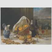 Levensduur met fruit en wijn tissuepapier (Voorkant)