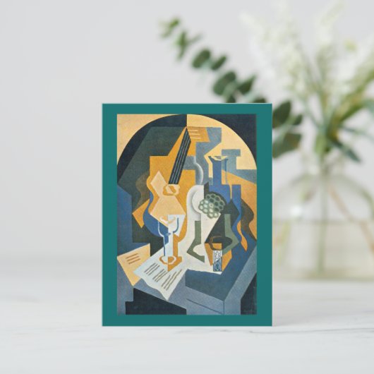 Levensduur met fruitdissel en mandolin briefkaart (Staand voorkant)