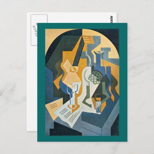 Levensduur met fruitdissel en mandolin briefkaart (Voorkant / Achterkant)