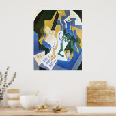 Levensduur met fruitkuit en mandolin Juan Gris Poster (Keuken)