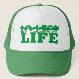 LEVENSDUUR met groene en witte grunge   Trucker Pet