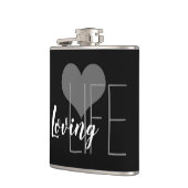 LEVENSDUUR met hart | Heupfles (Links)