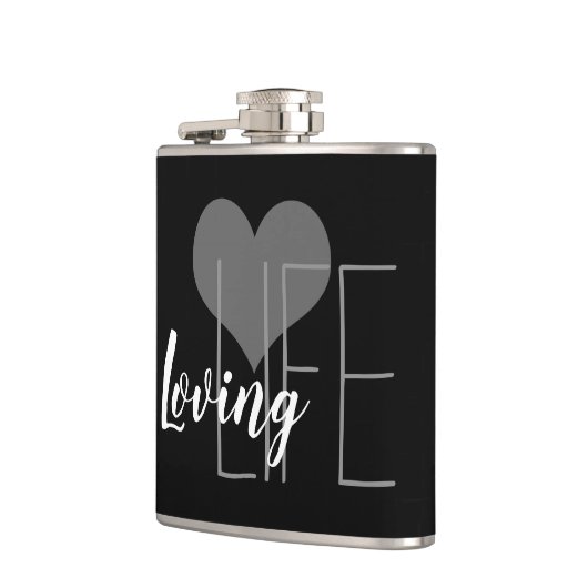 LEVENSDUUR met hart | Heupfles (Links)