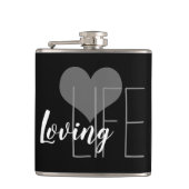 LEVENSDUUR met hart | Heupfles (Voorkant)