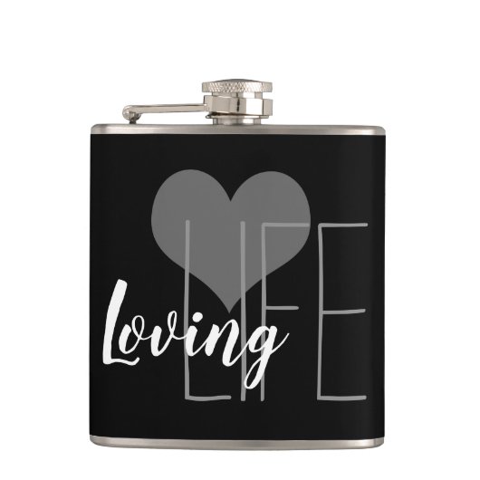 LEVENSDUUR met hart | Heupfles (Voorkant)