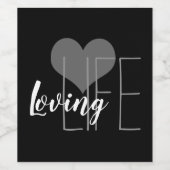 LEVENSDUUR met hart Wijn Etiket (Enkel label)