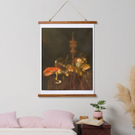 Levensduur met lak- en fruitboomstammen hangend wandkleed
