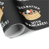 Levensduur met pannenkoeken Funny Food pun Dark BG Cadeaupapier (Rol Hoek)