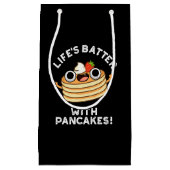 Levensduur met pannenkoeken Funny Food pun Dark BG Klein Cadeauzakje (Voorkant)