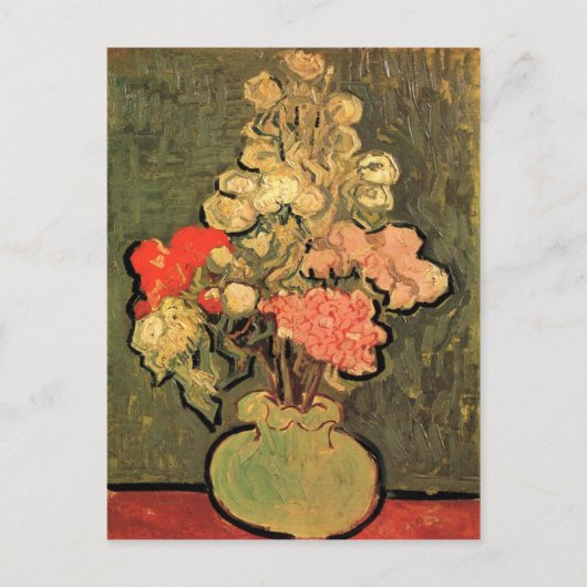 Levensduur met Roos Mallows van Gogh 1890 Briefkaart (Voorkant)