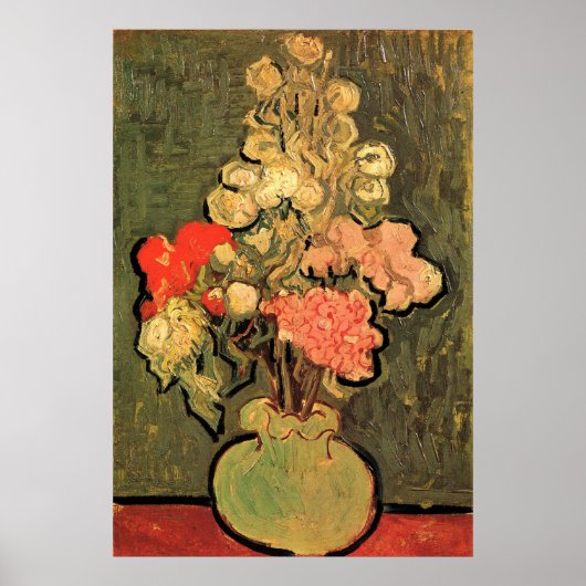 Levensduur met Roos-Mallows van Van Gogh Poster (Voorkant)