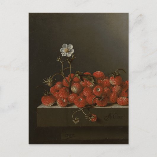 Levensduur met wilde aardbeien, 17e C Fine Art Briefkaart (Voorkant)