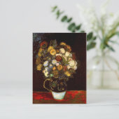 Levensduur met Zinnias Van Gogh Fine Art Briefkaart (Staand voorkant)