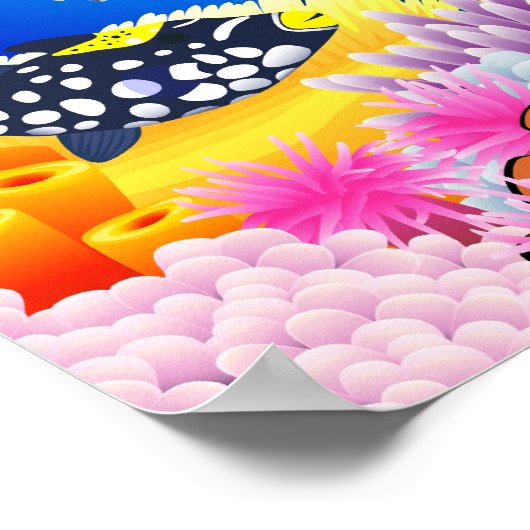 Levensduur onder water zee poster (Hoek)