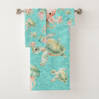 Levensduur onderwater Zee Bad Handdoek