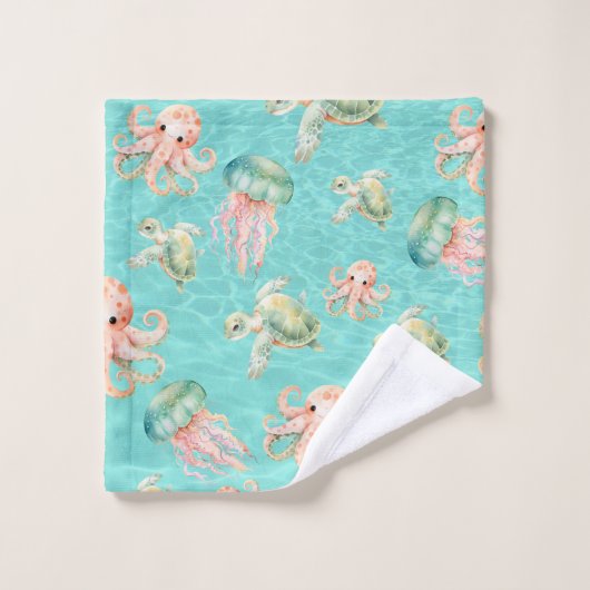 Levensduur onderwater Zee Bad Handdoek (Wasdoekje)