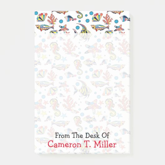 Levensduur onderwater Zee | Jouw namen toevoegen Post-it® Notes (Voorkant)