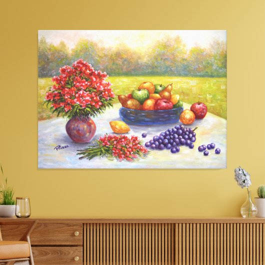 Levensduur (oorspronkelijke verf van olie) canvas afdruk (Insitu (Woonkamer))