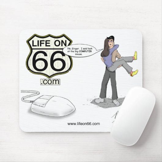 Levensduur op 66 mousepad muismat (Met muis)