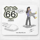 Levensduur op 66 mousepad muismat (Voorkant)