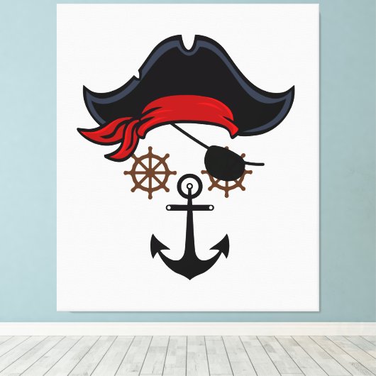 LEVENSDUUR PIRAAT CANVAS AFDRUK (Insitu (Houten vloer))