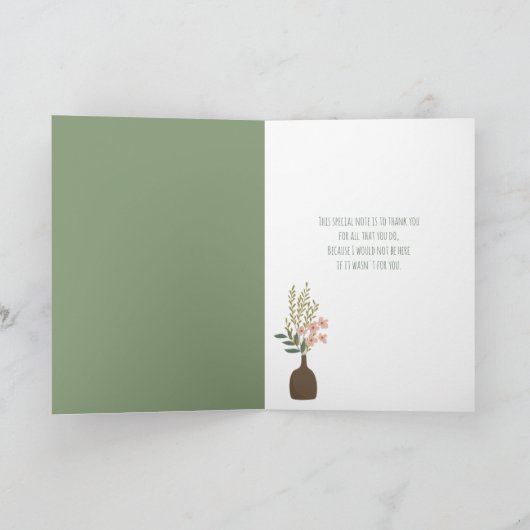 Levensduur redden Hartelijk dank Kaart Floral (Binnen)