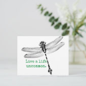 Levensduur Soms Dragonfly Briefkaart (Staand voorkant)