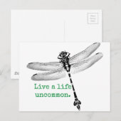 Levensduur Soms Dragonfly Briefkaart (Voorkant / Achterkant)