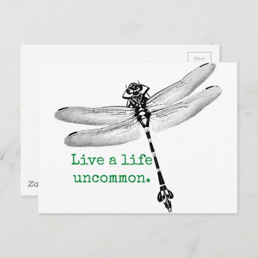 Levensduur Soms Dragonfly Briefkaart (Voorkant / Achterkant)