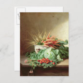 Levensduur van aardbeien, wortelen en kool briefkaart (Voorkant / Achterkant)