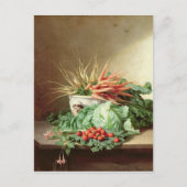 Levensduur van aardbeien, wortelen en kool briefkaart (Voorkant)