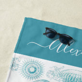 Levensduur van Blauwgroen zee voor kustturquoise a Strandlaken (In situ)