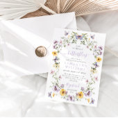 Levensduur van Butterflay Paarse Bloemen Vrijgezel Kaart