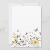 Levensduur van Butterflay Paarse Bloemen Vrijgezel Kaart (Achterkant)