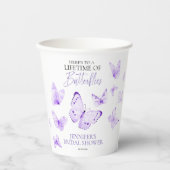 Levensduur van Butterflies Lavendel Vrijgezellenfe Papieren Bekers (Voorkant)