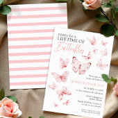 Levensduur van Butterflies Pink Blush Vrijgezellen Kaart